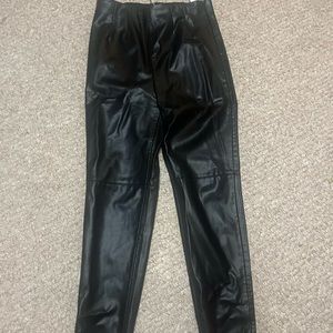 Zara Faux leather pants high waisted